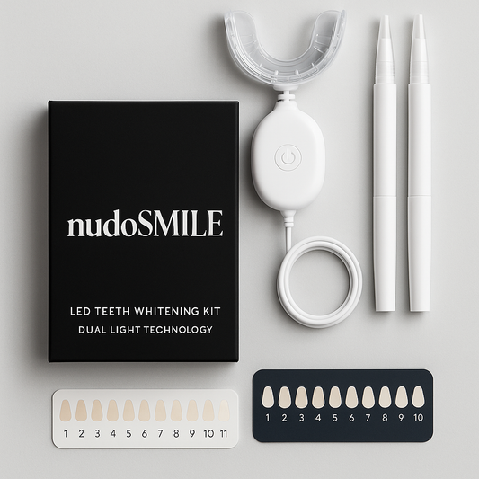 NudoSmile™ LED Teeth Whitening Kit — Dual Light Technology